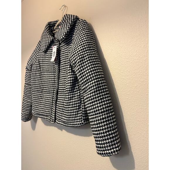 Andree by Unit Preppy Edgy Resort Casual Resort Houndstooth Puffy Jacket - Picture 6 of 16